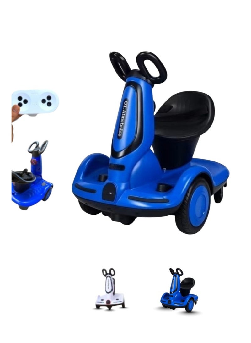 Smart 4-wheel electric children's scooter with seat and LED lighting, suitable for ages 2 to 8 years, with a controller - Image 2