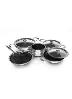 DELICI 8-Piece Tri-Ply Stainless-Steel-Honeycomb Cookware Set  - Image 1