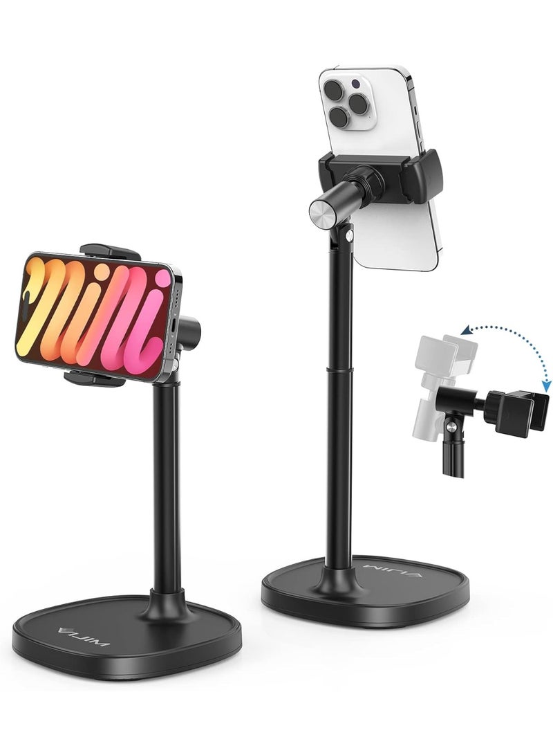 يولانزي حامل هاتف محمول ULANZI للمكتب، حامل هاتف Vijim HP004 قابل للتعديل الارتفاع والزاوية، حامل هاتف مكتبي يدور 360 درجة متوافق مع iPhone وSamsung وجميع الهواتف - Image 1