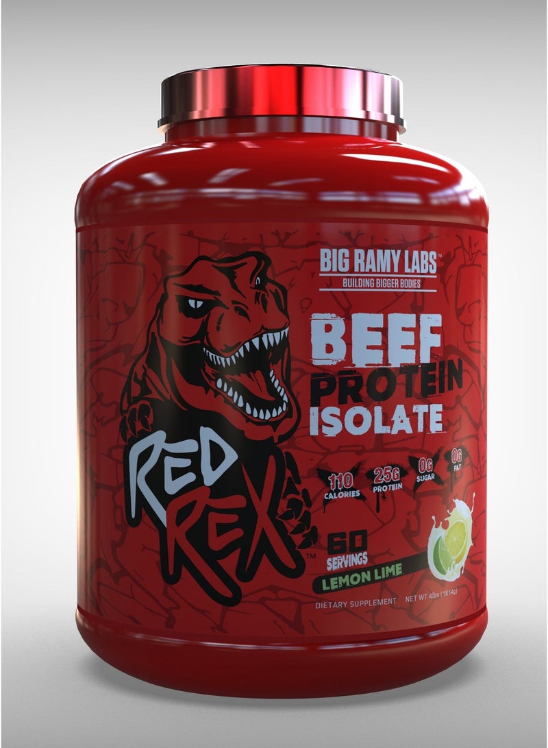 مختبرات رامي الكبرى ريد ريكس -  بيف بروتين أيزوليت - نكهة ليمون لايم - 4رطل - 60 حصة - Image 1