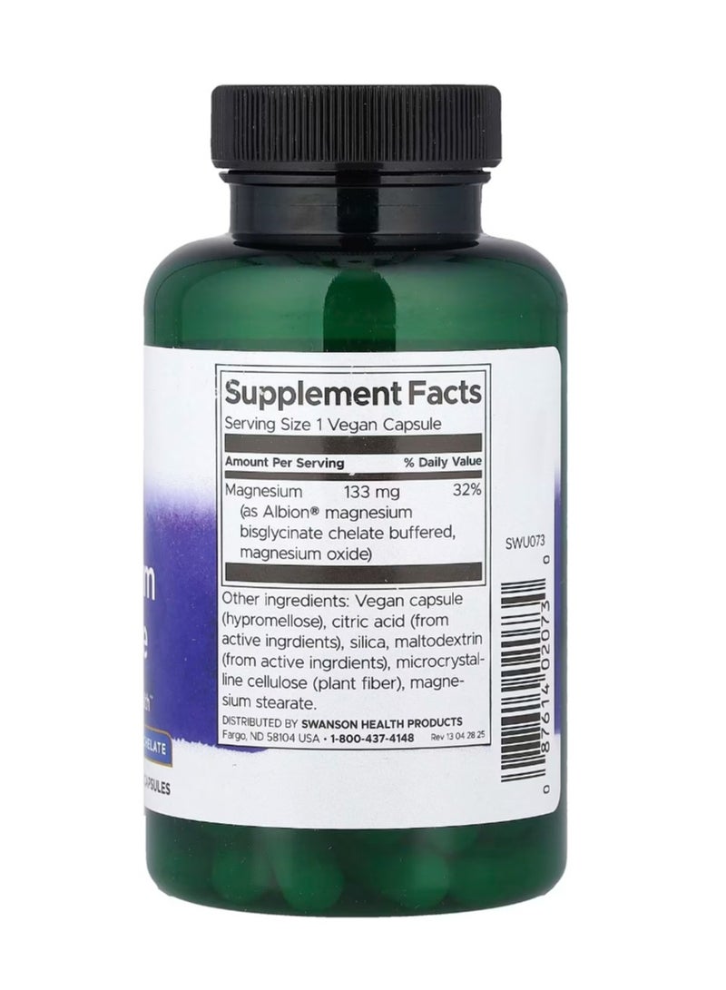 سوانسون ألبيون مغنيسيوم جليسينات 133 مجم - 90 كبسولة نباتية - Image 2