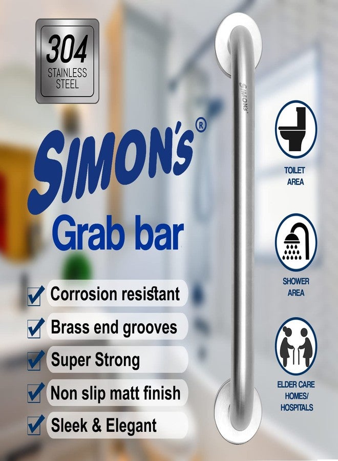 Simon's 100% Stainless Steel 304 Heavy Duty Grab bar for Bathroom handrailing and Safety Handle for Elderly - 20 inch - Image 3