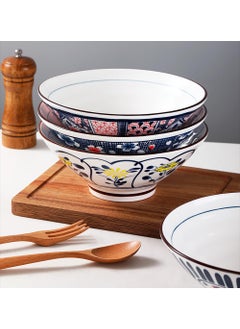 FS COOL FS COOL Large Noodle Ramen Bowl 1100 ml Udon Soup Soba Pot Noodles Bowls Diwali Gift Set Set of 4  - Image 5