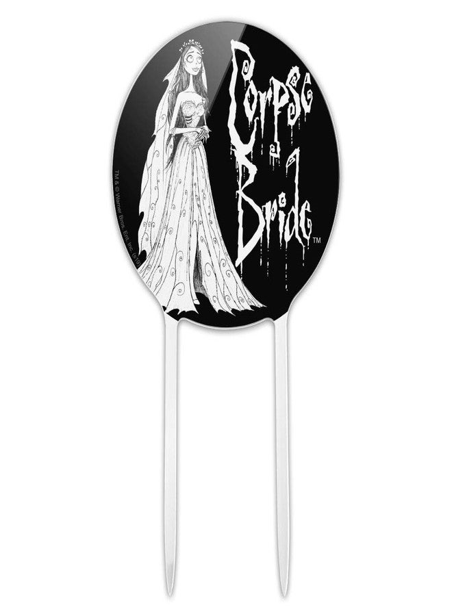 GRAPHICS & MORE Acrylic Corpse Bride Logo and Silhouette Cake Topper Party Decoration for Wedding Anniversary Birthday Graduation - Image 1