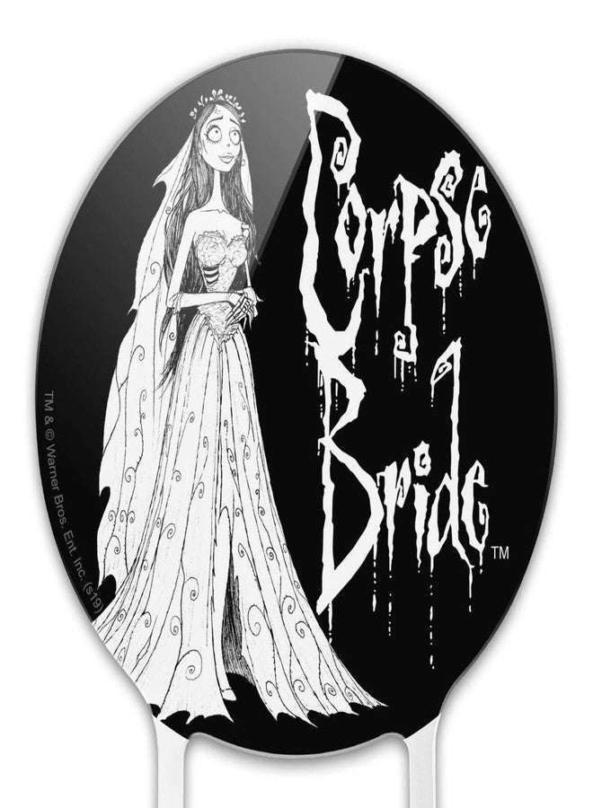 GRAPHICS & MORE Acrylic Corpse Bride Logo and Silhouette Cake Topper Party Decoration for Wedding Anniversary Birthday Graduation - Image 3