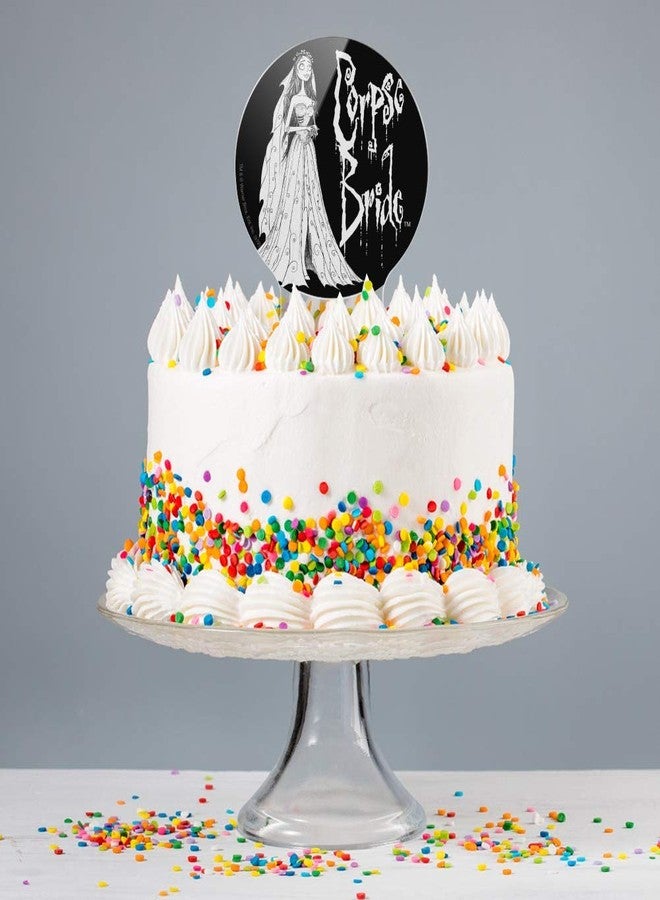 GRAPHICS & MORE Acrylic Corpse Bride Logo and Silhouette Cake Topper Party Decoration for Wedding Anniversary Birthday Graduation - Image 4