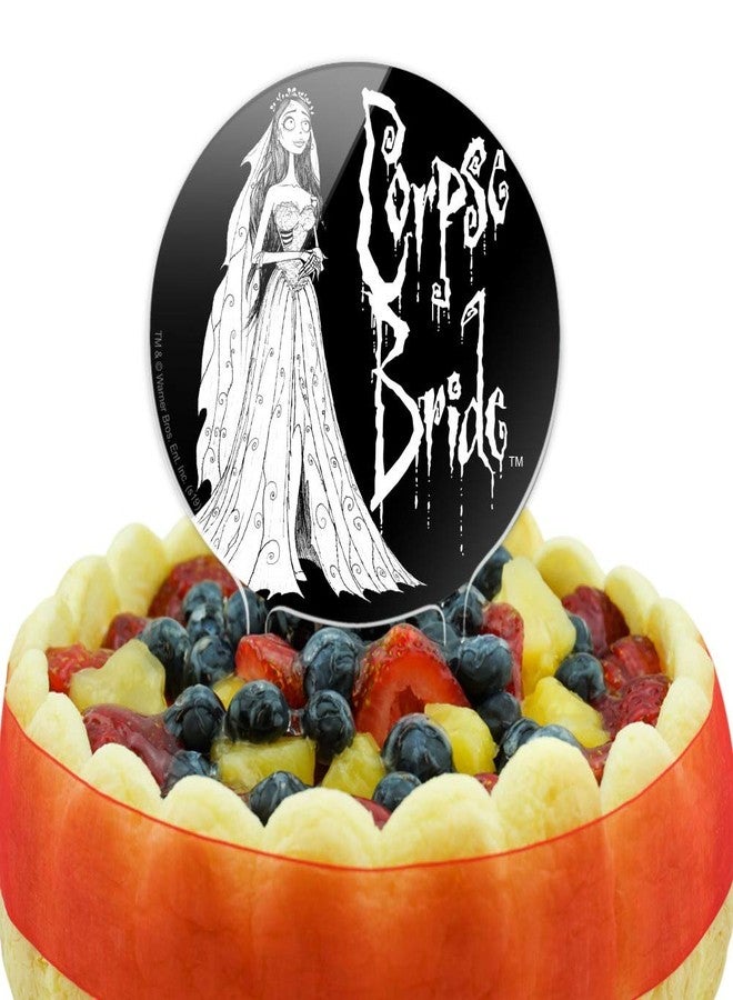 GRAPHICS & MORE Acrylic Corpse Bride Logo and Silhouette Cake Topper Party Decoration for Wedding Anniversary Birthday Graduation - Image 5