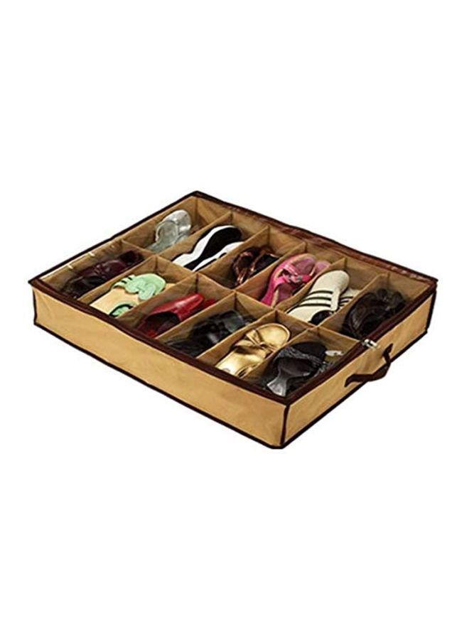 NIBEMINENT Shoe Organiser Brown 2.8x12.4x8.3inch - Image 2