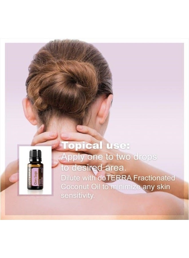 DoTerra دو تيرا - زيت المريمية الأساسي - يعزز مظهر الشعر وفروة الرأس الصحي، مهدئ ومريح للبشرة؛ للاستخدام في التبخير، داخليًا، أو موضعيًا - 15 مل - Image 4