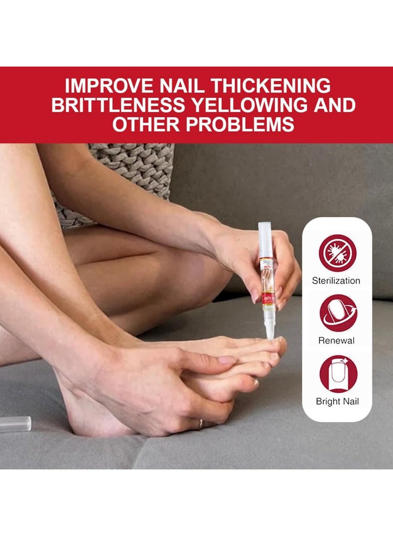 Sumifun Nail Repair Pen 4ml Antifungal Solution for Nail Repair, Targets Discoloration Gray & Black Nails, Antibacterial Pen for Nail Care, Enhances Nail Thickness & Cleanliness, Restores Healthy Nail - Image 4