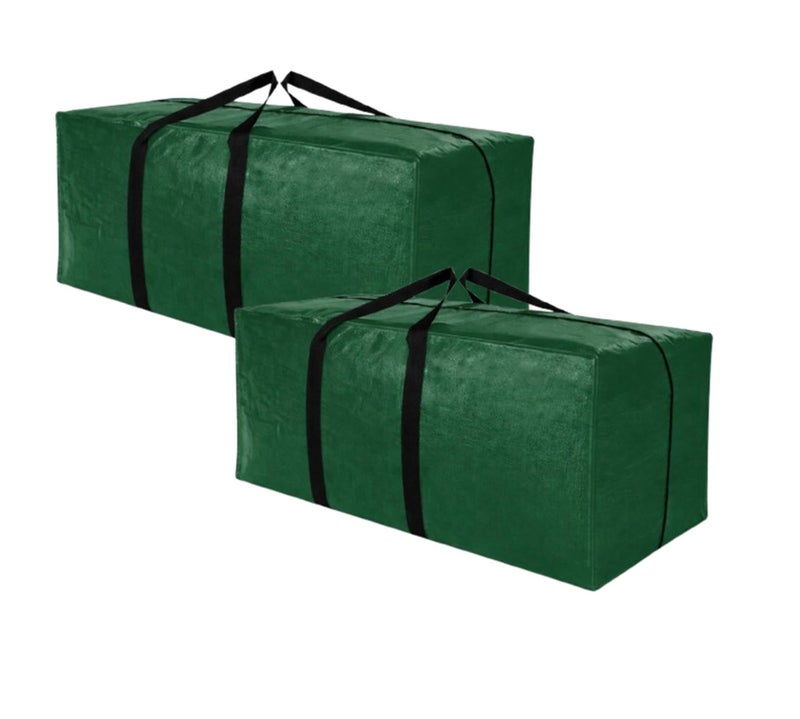 Lify Heavy Duty Extra Large Moving Bags - Strong Handles & Zippers, Storage Totes For Space Saving, Alternative to Box and Bin (Set of 2,4 & 6) (Bottle Green, Pack of 2) - Image 1