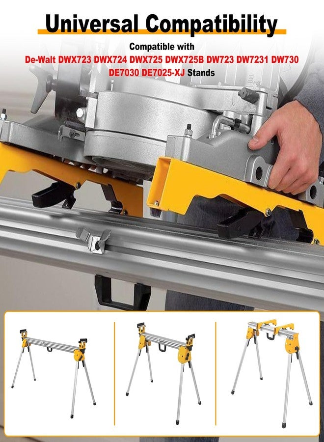 Qopaw 2 Pack Miter Saw Mounting Brackets, Large Heavy Duty Miter Saw Compatible with DWX723, DWX724, DWX725, DWX725B and DW723 Stands Yellow - Image 4