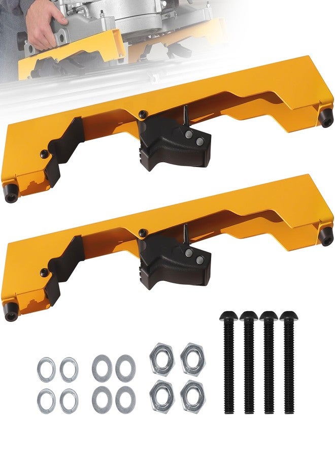 Qopaw 2 Pack Miter Saw Mounting Brackets, Large Heavy Duty Miter Saw Compatible with DWX723, DWX724, DWX725, DWX725B and DW723 Stands Yellow - Image 1