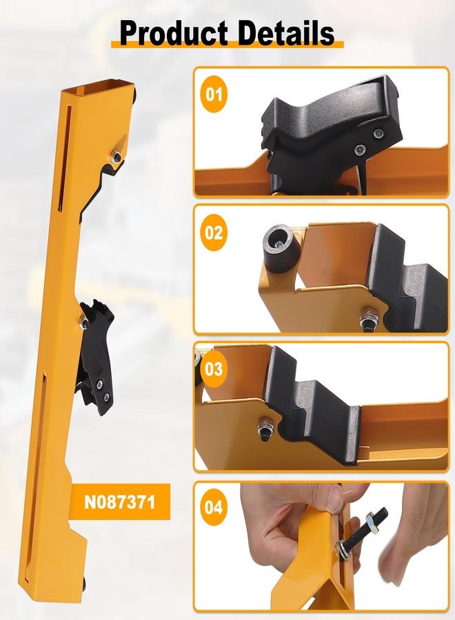 Qopaw 2 Pack Miter Saw Mounting Brackets, Large Heavy Duty Miter Saw Compatible with DWX723, DWX724, DWX725, DWX725B and DW723 Stands Yellow - Image 3