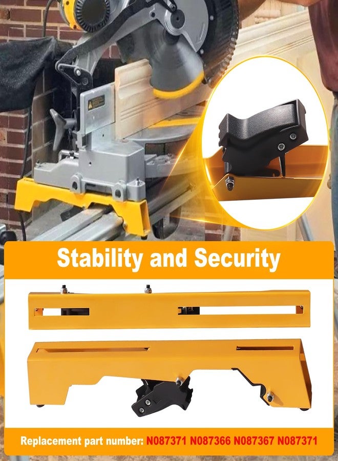 Qopaw 2 Pack Miter Saw Mounting Brackets, Large Heavy Duty Miter Saw Compatible with DWX723, DWX724, DWX725, DWX725B and DW723 Stands Yellow - Image 5