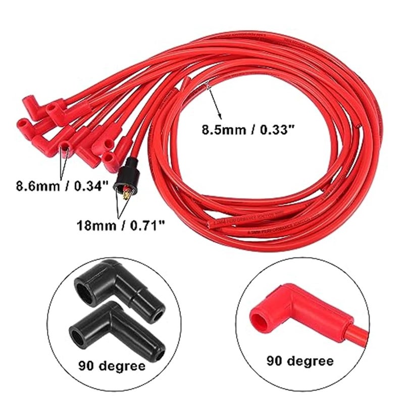Vuzmode 8mm Universal Spark Plug Ignition Wire Set - Image 4