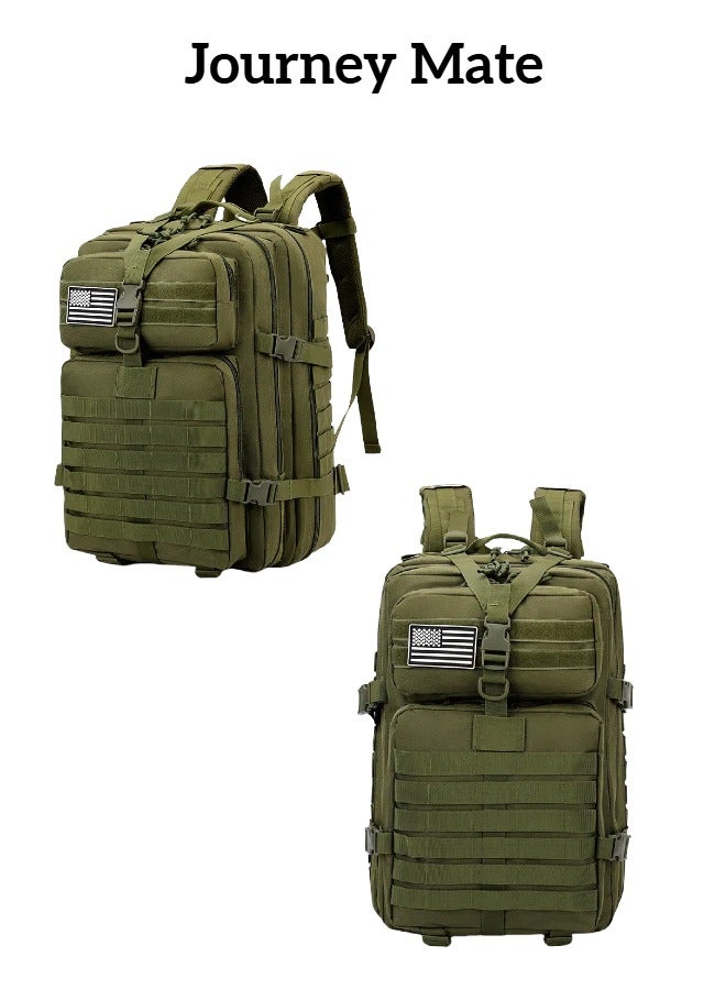 Journey Mate 50L Tactical Backpack Fishing Outdoor Mountaineering Hiking Camping Multi-Function Backpack Rucksack Black  - Image 1