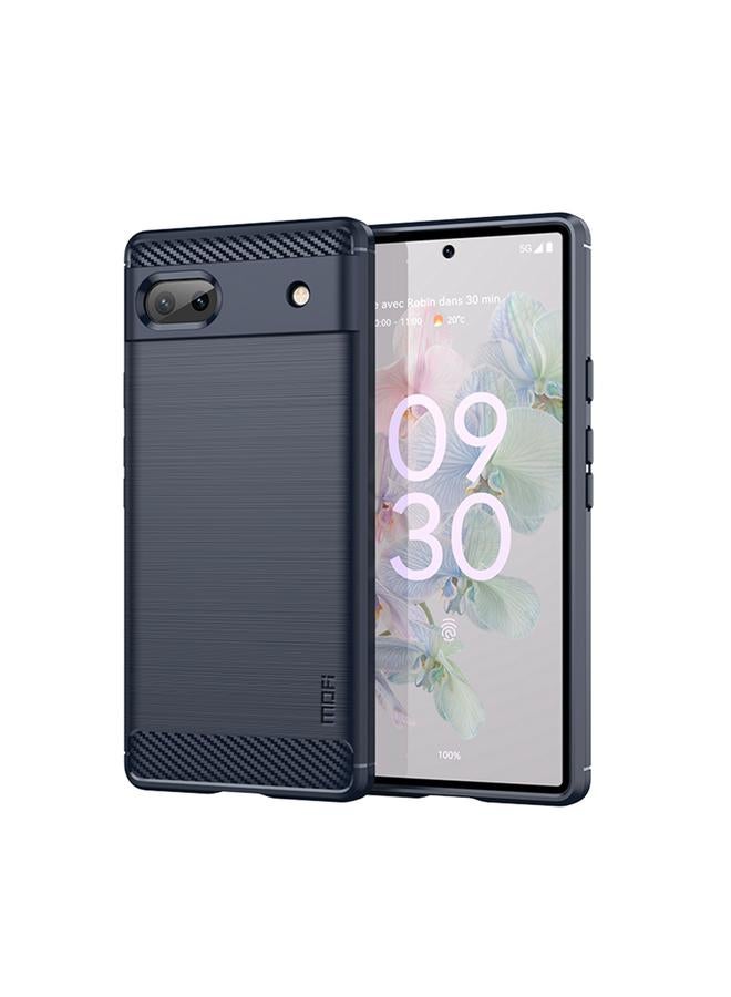 Case For Google Pixel 6A Gentleness Brushed Carbon Fiber Soft TPU Case