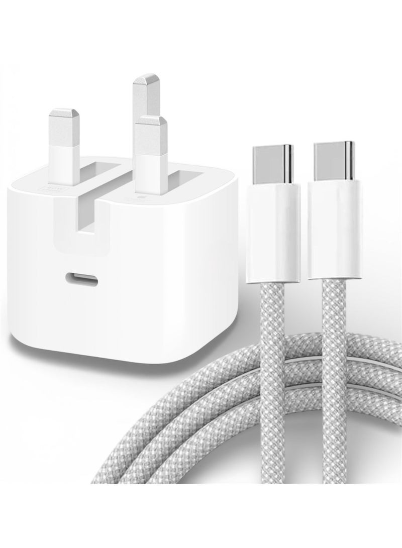 Lynacz Original Original 40W Charger for iPhone 17,  Iphone 17 Pro Max, Iphone 17 Air, Iphone 17 Pro, Iphone 17 Plus-Adapter With Cable iPhone 16 Pro Max | iPhone 16 Pro | iPhone 16 Plus | iPhone 16 | iPhone 15 Pro Max | iPhone 15 Pro | iPhone 15 Plus | iPhone 15 | USB C Fast Charging Adapter with Cable - Type C Charger, PD Charger, USB C Power Adapter USB C Fast Charger Adapter with Type C to Type C Cable, PD Fast Charging, USB C Wall Charger, Power Delivery Travel Charger - Image 1
