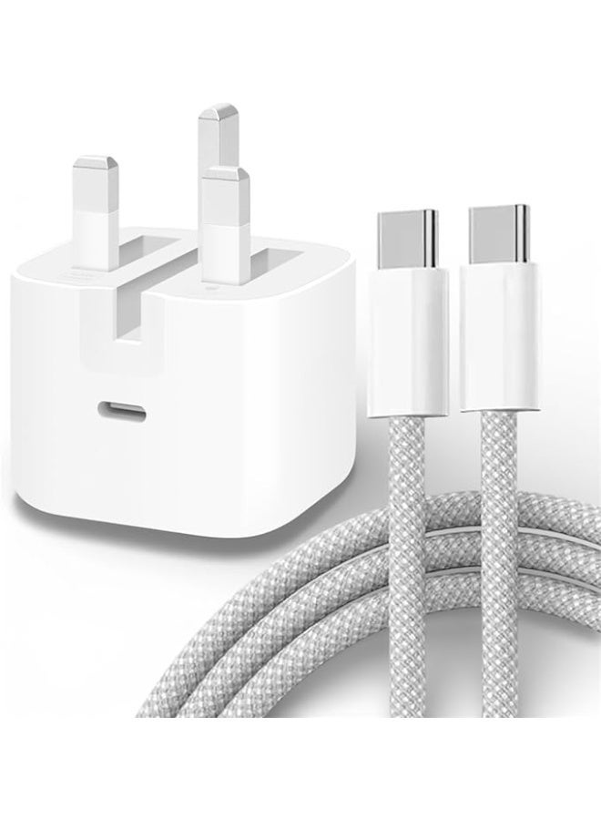 Lynacz Original Original 40W Charger for iPhone 17,  Iphone 17 Pro Max, Iphone 17 Air, Iphone 17 Pro, Iphone 17 Plus-Adapter With Cable iPhone 16 Pro Max | iPhone 16 Pro | iPhone 16 Plus | iPhone 16 | iPhone 15 Pro Max | iPhone 15 Pro | iPhone 15 Plus | iPhone 15 | USB C Fast Charging Adapter with Cable - Type C Charger, PD Charger, USB C Power Adapter USB C Fast Charger Adapter with Type C to Type C Cable, PD Fast Charging, USB C Wall Charger, Power Delivery Travel Charger - Image 3