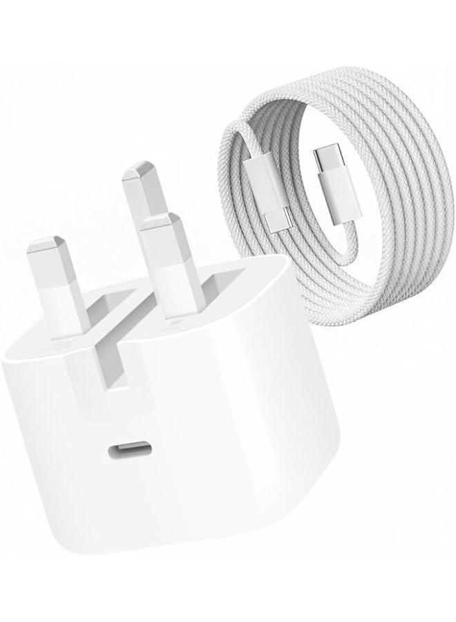 Lynacz Original Original 40W Charger for iPhone 17,  Iphone 17 Pro Max, Iphone 17 Air, Iphone 17 Pro, Iphone 17 Plus-Adapter With Cable iPhone 16 Pro Max | iPhone 16 Pro | iPhone 16 Plus | iPhone 16 | iPhone 15 Pro Max | iPhone 15 Pro | iPhone 15 Plus | iPhone 15 | USB C Fast Charging Adapter with Cable - Type C Charger, PD Charger, USB C Power Adapter USB C Fast Charger Adapter with Type C to Type C Cable, PD Fast Charging, USB C Wall Charger, Power Delivery Travel Charger - Image 2