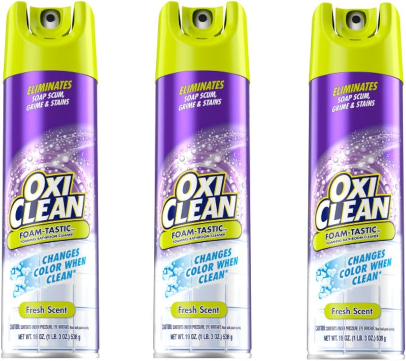 Kaboom 57037-35270 19 Oz Foam-Tastic Bathroom Cleaner With Oxi Clean (3 Pack)