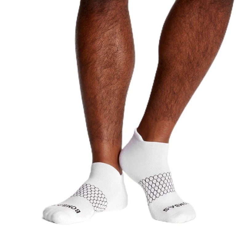BOMBAS Men's Originals Ankle Socks White Large (4 Pair) - Image 5