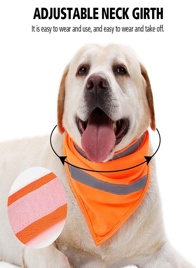 MiOYOOW Dog Bandana, Reflective Dogs Towel Bib Adjustable High Visibility Pet Scarf for Dog Camping Hunting Travel Walking - Image 4
