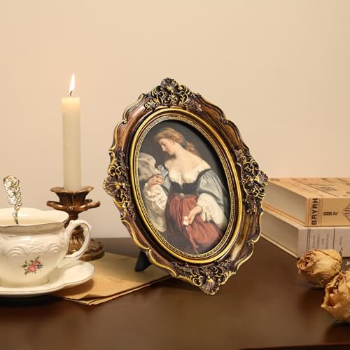 FOLKOR Framed Wall Art Decor for Kitchen Dining Room Bathroom, Vintage Still Life Flower Oil Paintings Prints with Gold Photo Frame, Floral Artwork for Home Office Library Book Shop Decoration, 5x7 - Image 3