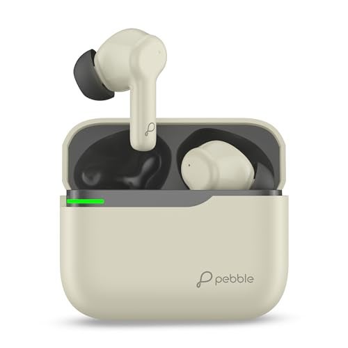 Pebble Newly Launched Luxe Buds X1 Wireless Earbuds | Hybrid ANC+ENC | 6-Mic Setup | 60H Playtime | Deep Bass | Gaming | Low Latency | Dual Pairing - Mud Grey - Image 1
