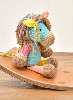 Happy Threads Handmade Crocheted Scout the Horse Soft Toy (17 inches) – Multicolour | Crochet Toys | Child Safe | for Babies 6 Months & Above | Dolls for Boys/Girls| For Birthday Gift | Decorative Items for Room  - Image 2