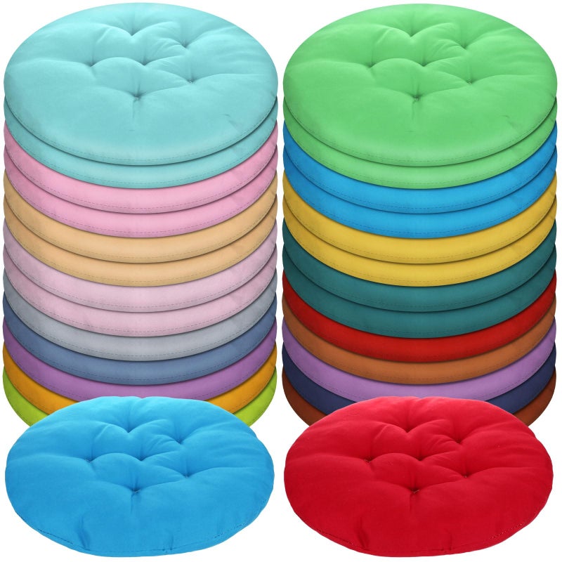Tinideya Tinideya 36 Pcs Round Floor Pillows 157 Inch Flexible Seating Pillows Chair Floor Cushions Reading Cushions for Kids Adults Classroom Home School Playing Supplies18 ColorsColorful 