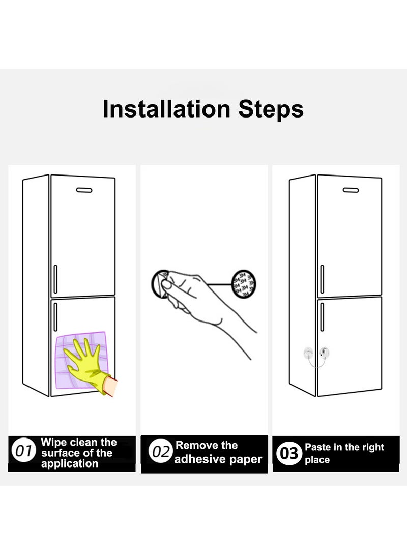 Highly Secured Refrigerator Lock With Key,Door Lock for Children,White  - Image 2