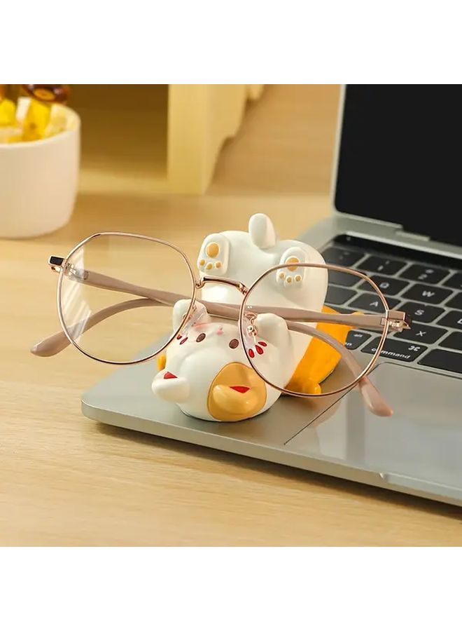 Cute Kitten Phone Stand With Floral Design ABS Resin Desk Holder For Glasses Mobile - Image 2