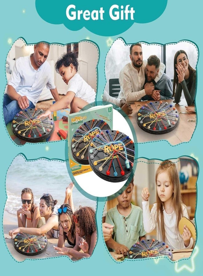 Glenston Rope Challenge Board Game, Interactive Puzzle with 10 Elastic Ropes, Family Game, Brain Boosting Family Game for Ages 3+ - Image 3