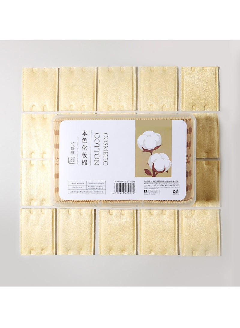 general Bamboo Fiber Cotton Makeup Remover Pads (120 Pcs) - 100% Pure Cotton Organic Pads, Lint Free, Gentle, Unique Triple Layers & Ultra Soft, for Facial/Eye/Nails Makeup Remover (Bamboo Fiber Cotton Pads) - Image 5