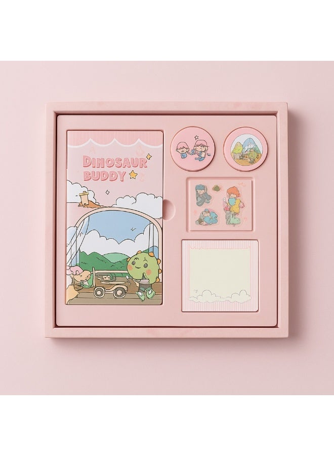 Midi Dinosaur Buddy Study Set: Cute Notebook & Stickers - Image 1