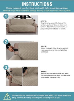 LEOKOR 3 Seat Sofa Slipcover 100% Waterproof Pets Protector Furniture Covers Easy-Going Reversible Couch Cover with Non Slip Elastic Straps  - Image 4