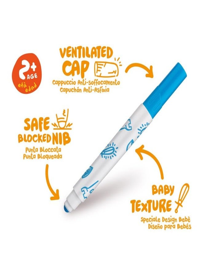 CARIOCA Baby Markers for Toddlers 2+, 6-Pack, Super Washable Round Tip, Dermatologically Tested, Safe and Non-Toxic, Assorted Colors, School Supplies, Perfect for Early Creativity - Image 4