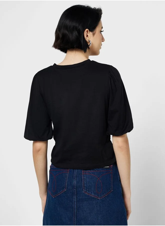 Ginger Basics Elasticated Sleeve Boxy T-shirt