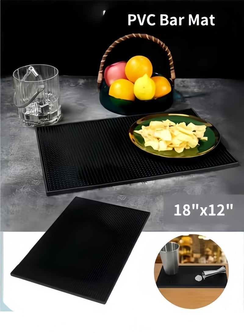 Bar Mats 18"x12" PVC Bar Service Mat Heavy Duty Non-Slip Bar Service Mat for Coffee & Bar & Restaurants & Home & Countertop & Table Top - Image 1