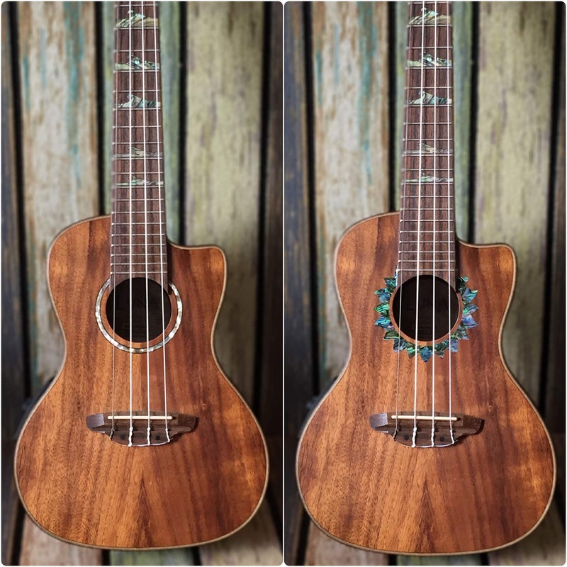Inlaystickers Decal for Concert Ukulele - Soundhole Rosette/Purfling - Sun - Abalone Blue,UKR-304SP-AB-C - Image 3