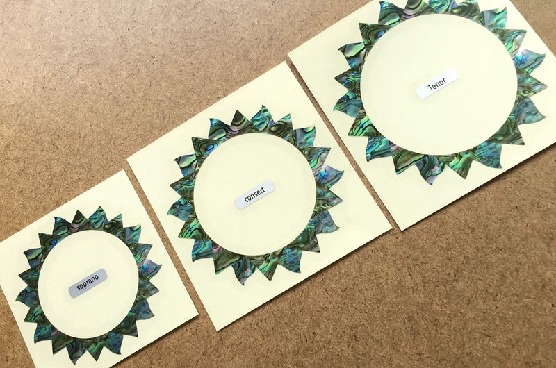 Inlaystickers Decal for Concert Ukulele - Soundhole Rosette/Purfling - Sun - Abalone Blue,UKR-304SP-AB-C - Image 5