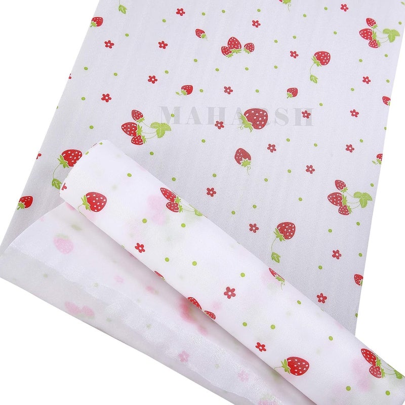 HOME STUFFS Set of 5 Rolls Printing Antibacterial Cabinet Plastic Foam Household Wardrobe Moisture Drawer Pad Waterproof NonSlip Paper Kitchen Cupboard Liners Roll Mat 30x300 cm Multicolour - Image 4