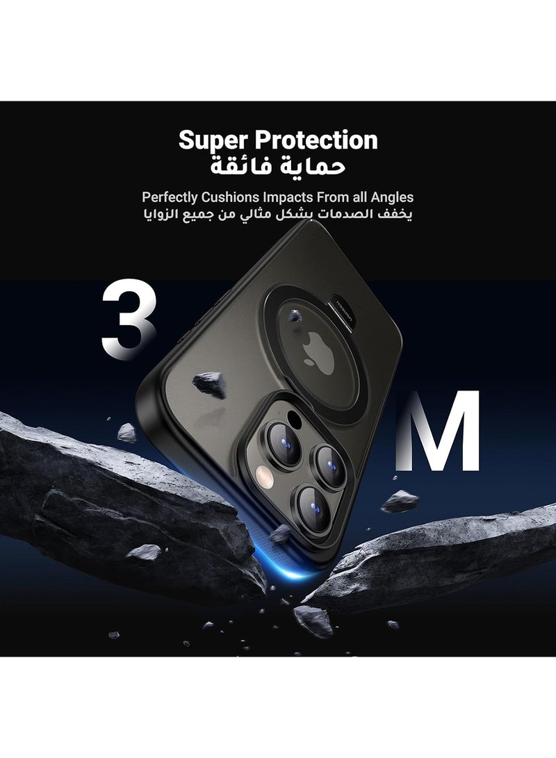 يو جرين حافظة ايفون 15 برو ماج سيف بحامل أفقي ورأسي قابل للتعديل، ظهر غير لامع مضاد لبصمات الأصابع، مضاد للسقوط بدرجة ميل، مقاوم للصدمات، مغناطيسي نحيف مضادة للأصفرار لهاتف ايفون 15 برو مقاس 6.1 بوصة - Image 5