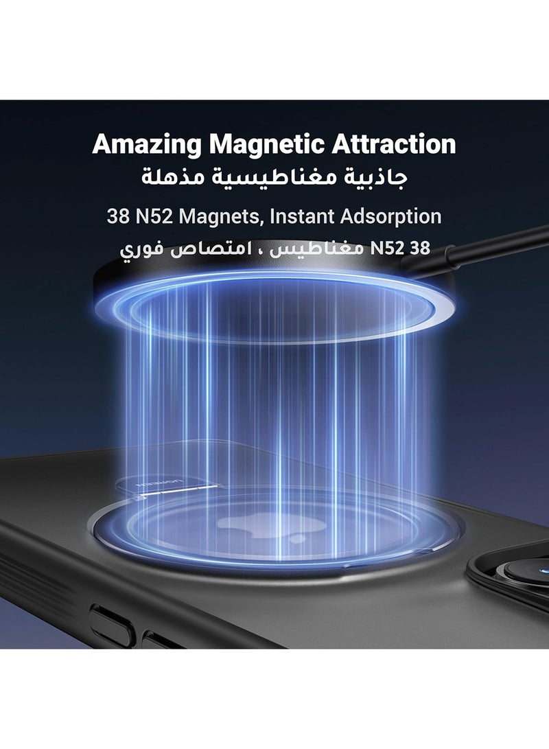 يو جرين حافظة ايفون 15 برو ماج سيف بحامل أفقي ورأسي قابل للتعديل، ظهر غير لامع مضاد لبصمات الأصابع، مضاد للسقوط بدرجة ميل، مقاوم للصدمات، مغناطيسي نحيف مضادة للأصفرار لهاتف ايفون 15 برو مقاس 6.1 بوصة - Image 4