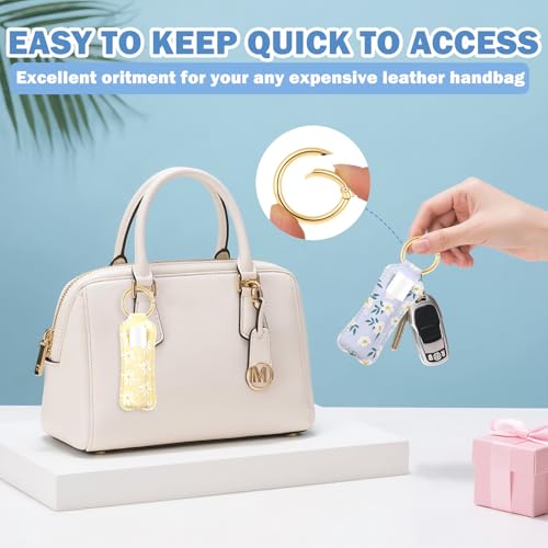 LUCKINEE 5PCS Lip Balm Holder For ChapStick Key Chain Lipstick Holder Key Chain, PU Leather Lip Balm Holder Pouch Keychain Lip Gloss Keychain With O Spring Key Chains Women Cute - Image 4