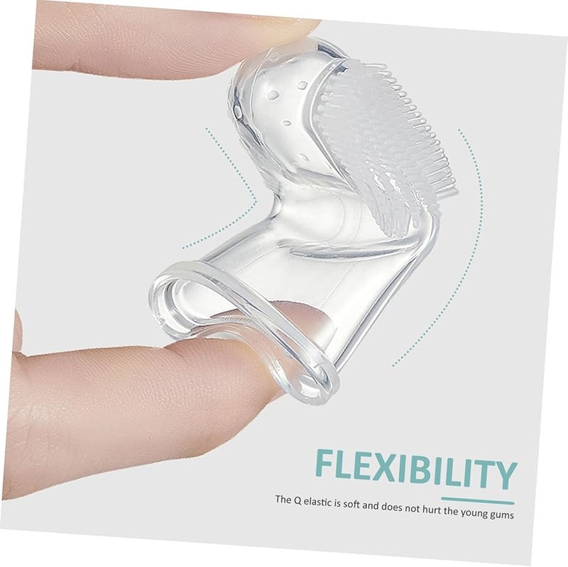 Safigle 3 Pack Silicone Finger Toothbrush for Babies Infants Soft Gentle Teething Cleaning - Image 5