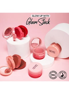 Renee Glam Stack 3In1 Lip & Cheek Tint Pink 4.5G 3 Shades In 1 Rich Creamy Natural Seamless Finish Smooth & Blendable Formula Travel Friendly Quick & Easy To Use  - Image 5