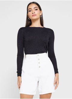 WHISTLES Crew Neck Shimmer Sweater  - Image 1